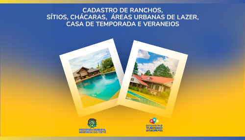 Cadastre seu Rancho, Sítio, Chácara, Casa de Temporada e mais